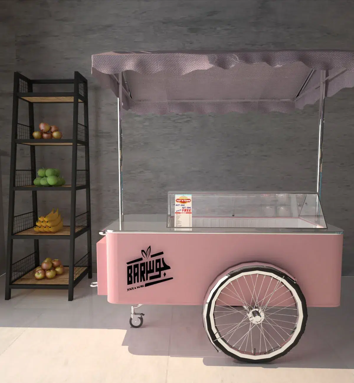 Interior design for juice shops with modern minimal finishes