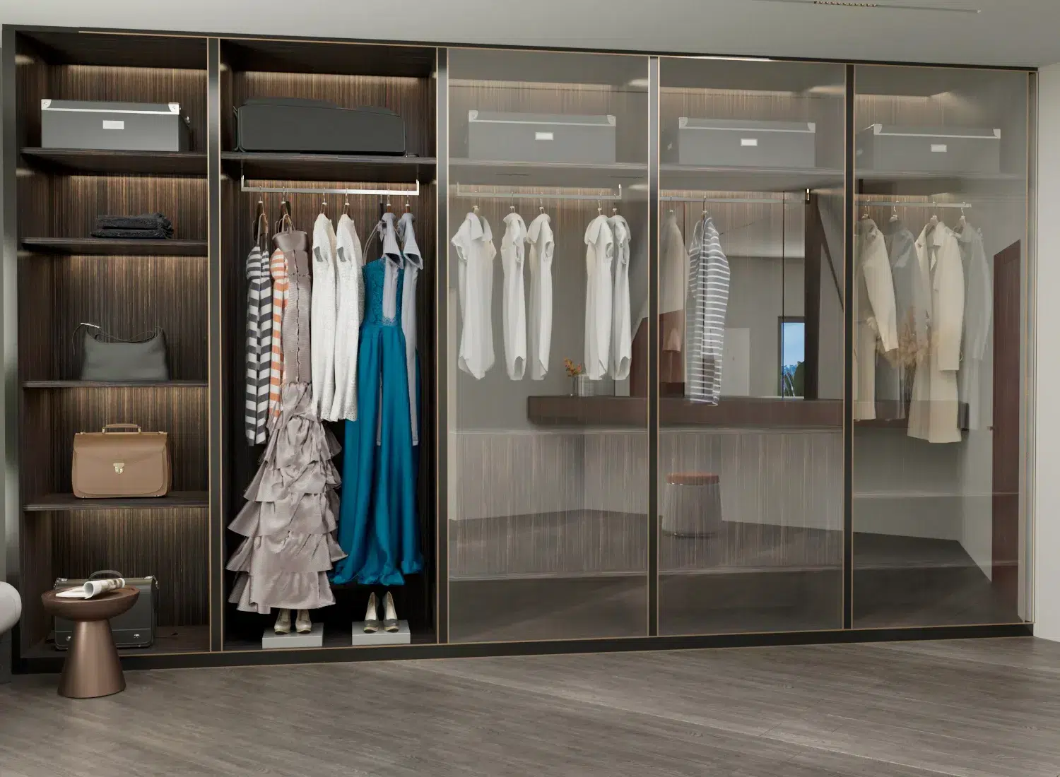 Custom wardrobe design for a studio room created by Sustainable Home