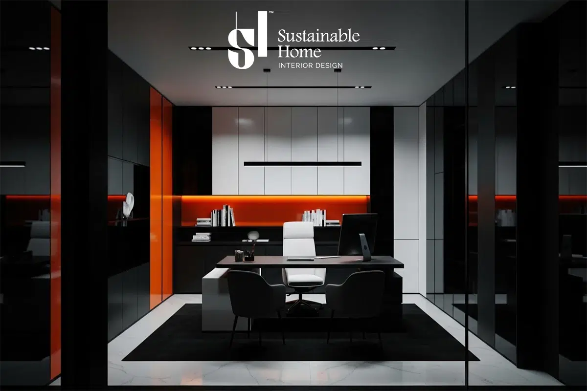 High-end executive office design in Riyadh with ergonomic leather seating