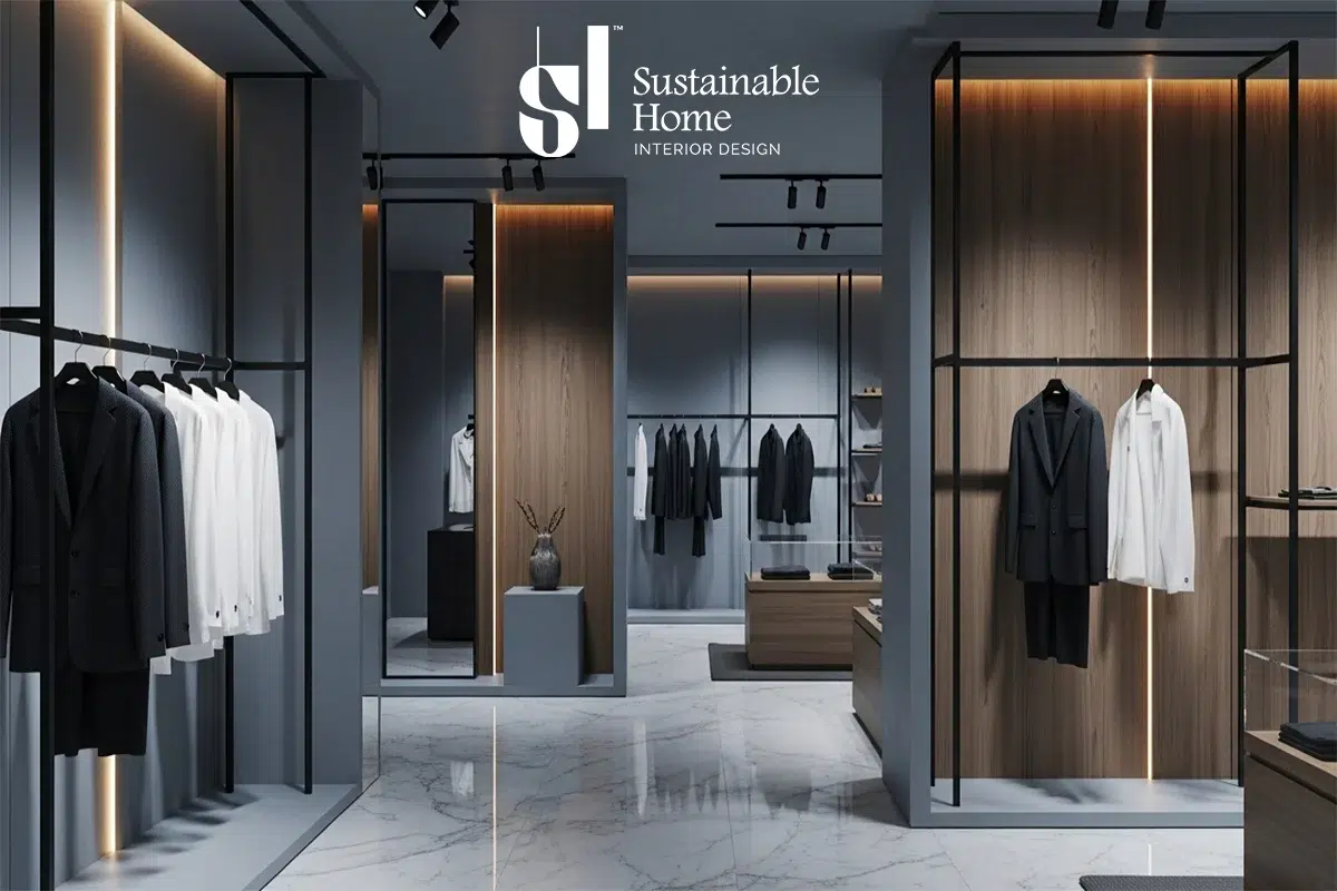 Luxury clothing interior design in Riyadh with minimalist