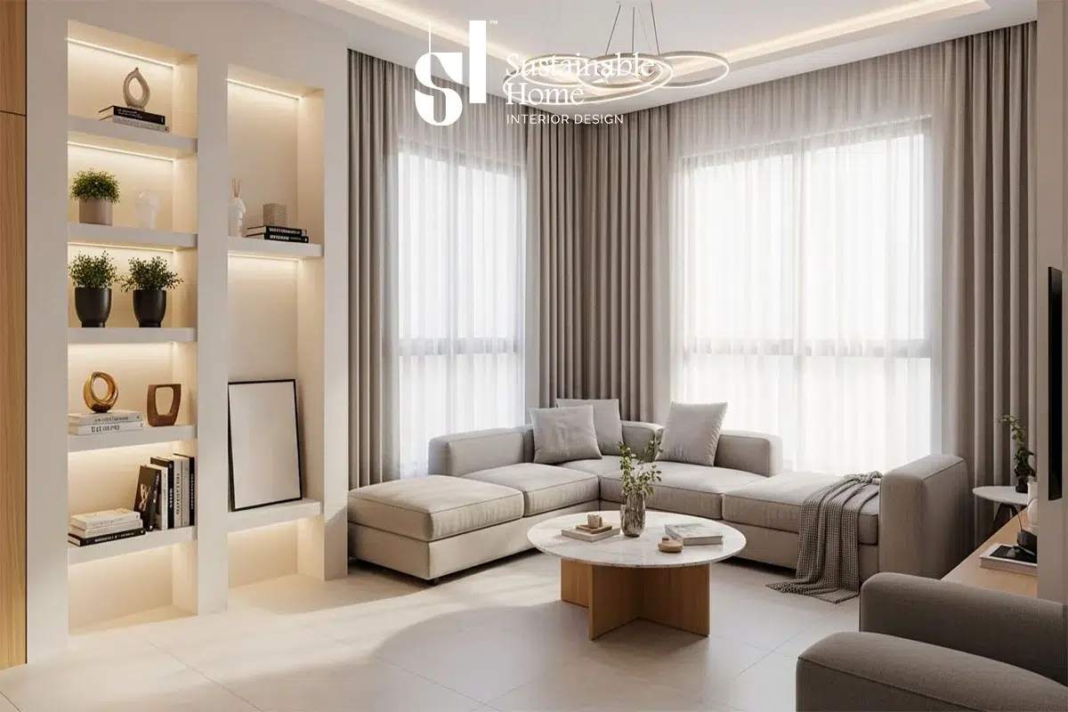 Modern interior house design for small house in Al Aqiq, Riyadh 2026
