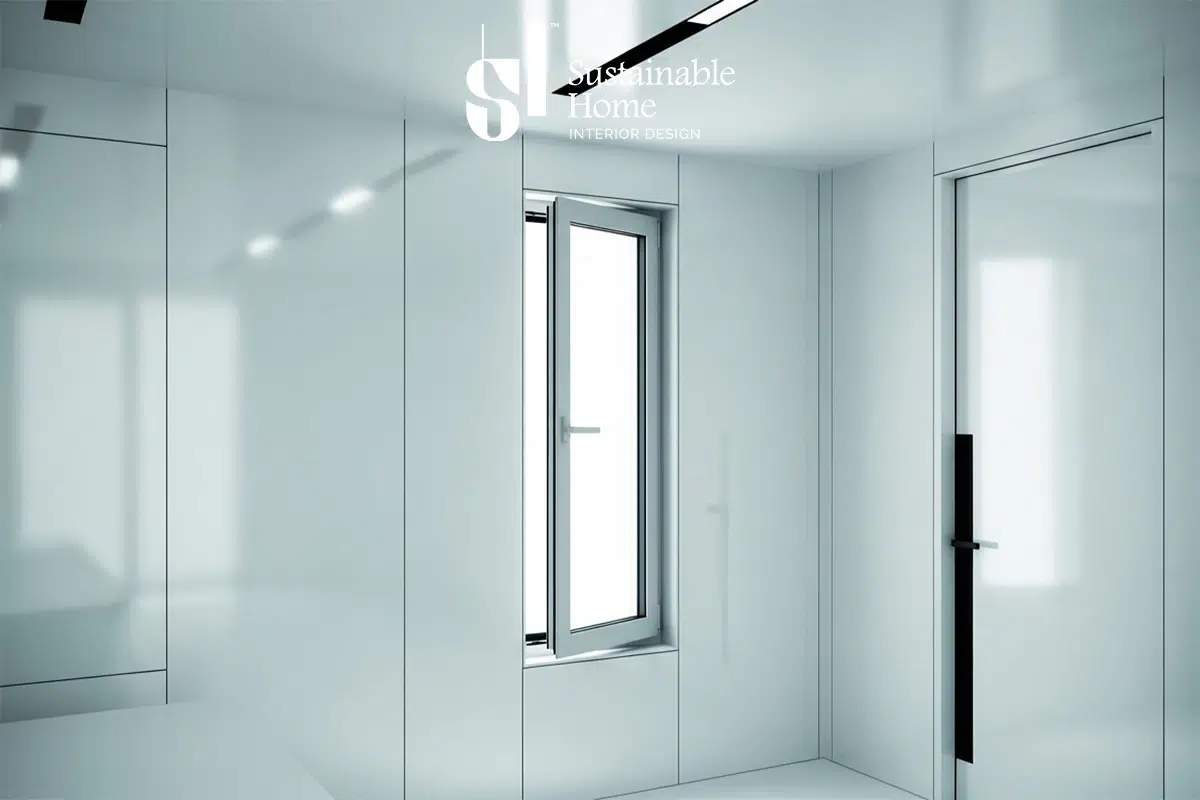 Space-saving folding window design for small house interiors