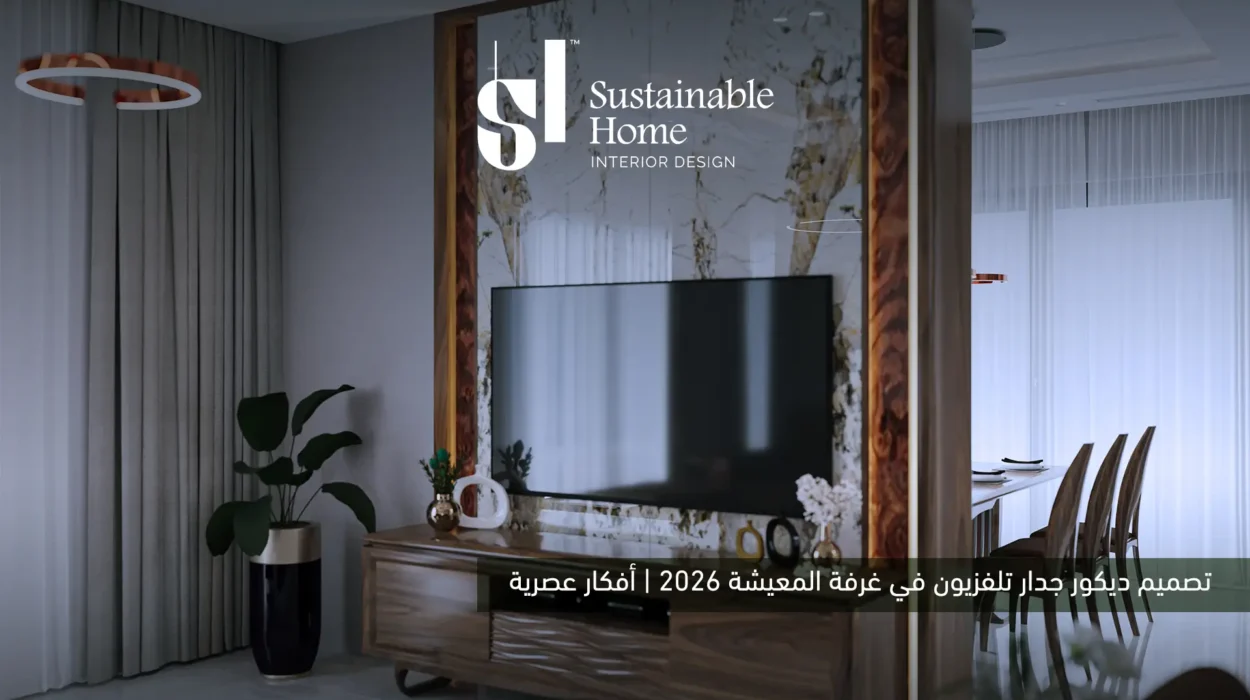 تصميم ديكور جدار تلفزيون في غرفة المعيشة 2026 | أفكار عصرية