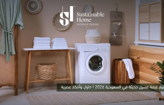 تصميم غرفة غسيل حديثة في السعودية 2026 | حلول وأفكار عصرية