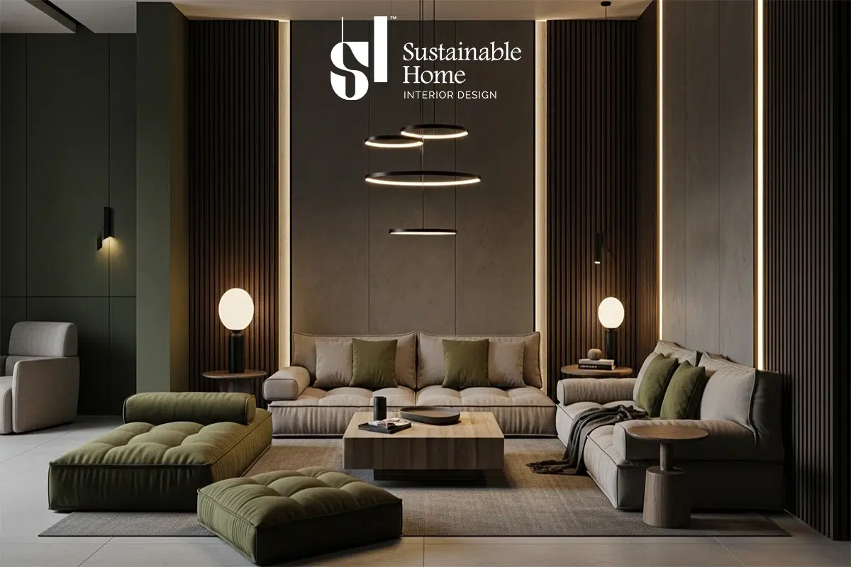 تصميم مجلس نيو كلاسيك لفيلا في حي الملقا بالرياض - دمج الفخامة السعودية مع معايير الاستدامة الحديثة 