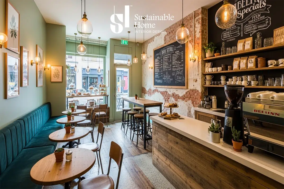 ديكور كافيه مودرن في السعودية 2026 يدمج الأخشاب الطبيعية وزوايا تصوير