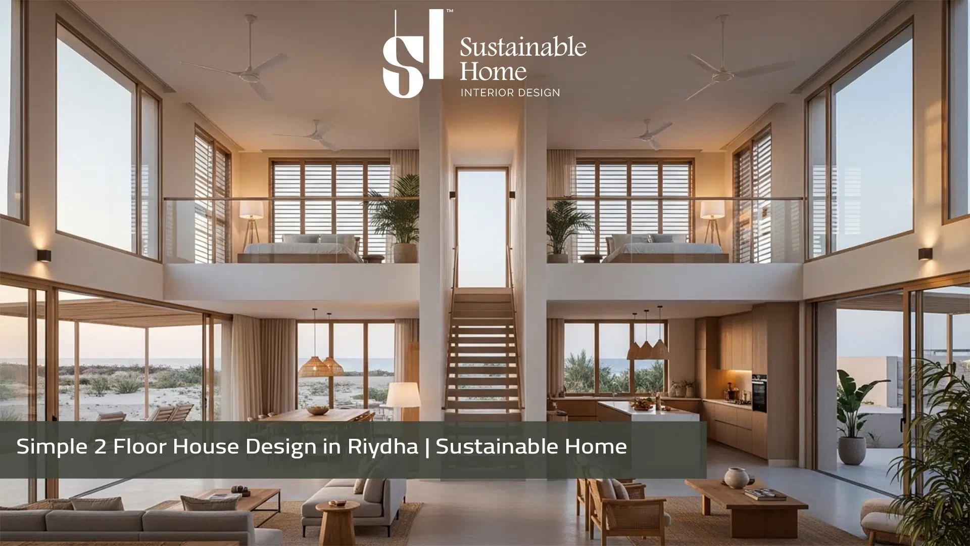 Simple 2 Floor House Design in Riydha Sustainable Home