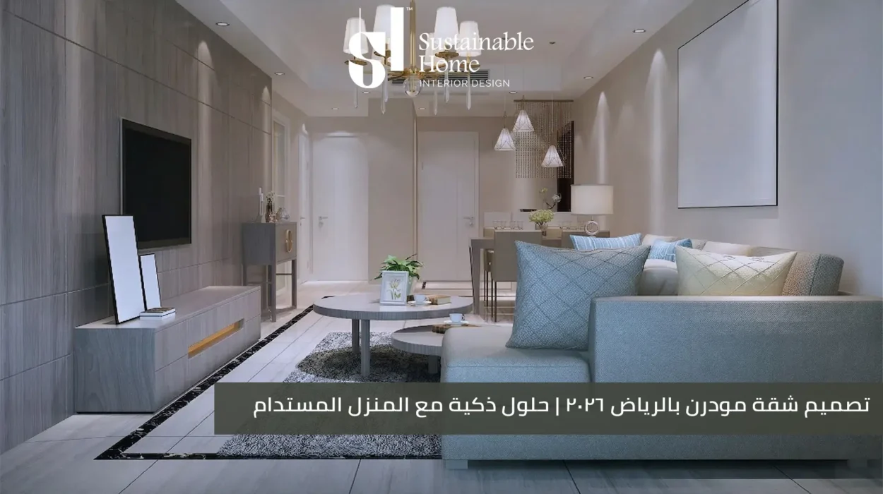 تصميم شقة مودرن بالرياض 2026 حلول ذكية مع المنزل المستدام