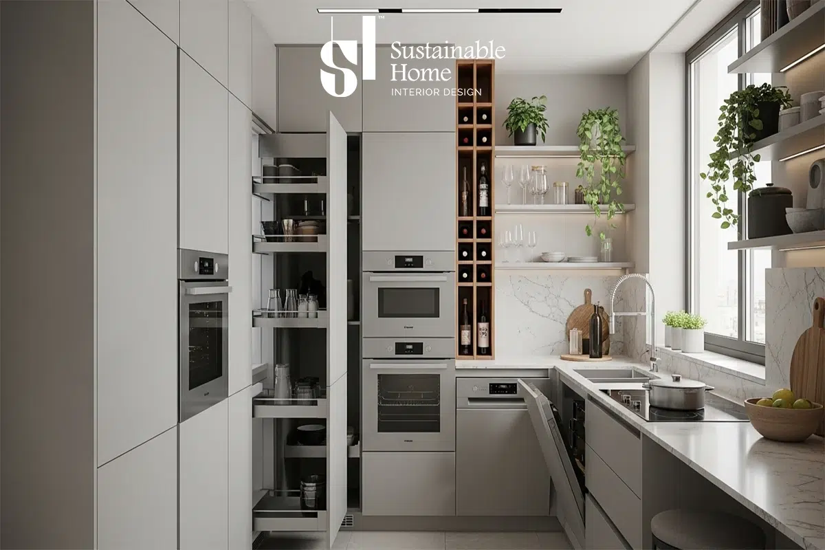 تصميم مطبخ مودرن لشقة بحي العقيق الرياض 2026