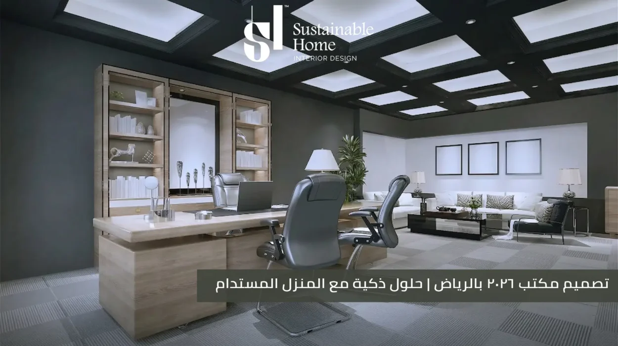 تصميم مكتب 2026 بالرياض حلول ذكية مع المنزل المستدام