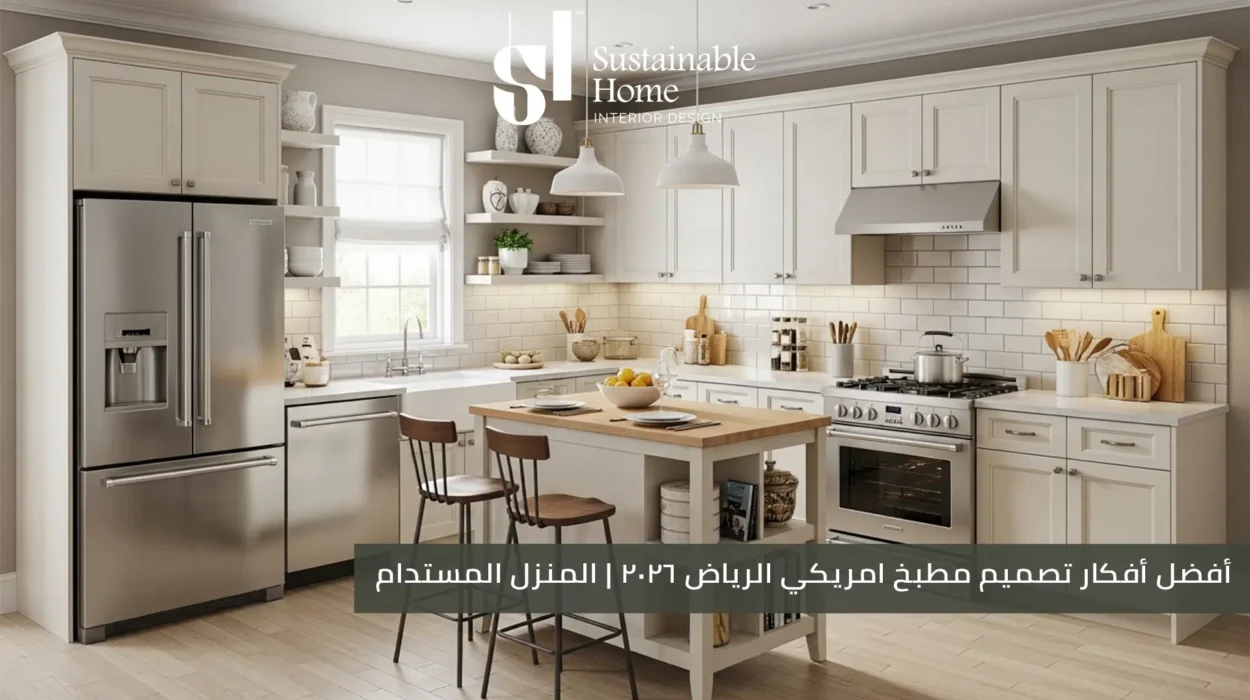 أفضل أفكار تصميم مطبخ امريكي الرياض 2026 المنزل المستدام