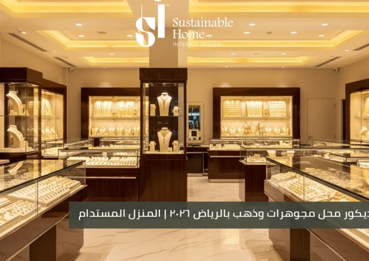 تصميم ديكور محل مجوهرات وذهب بالرياض 2026 المنزل المستدام
