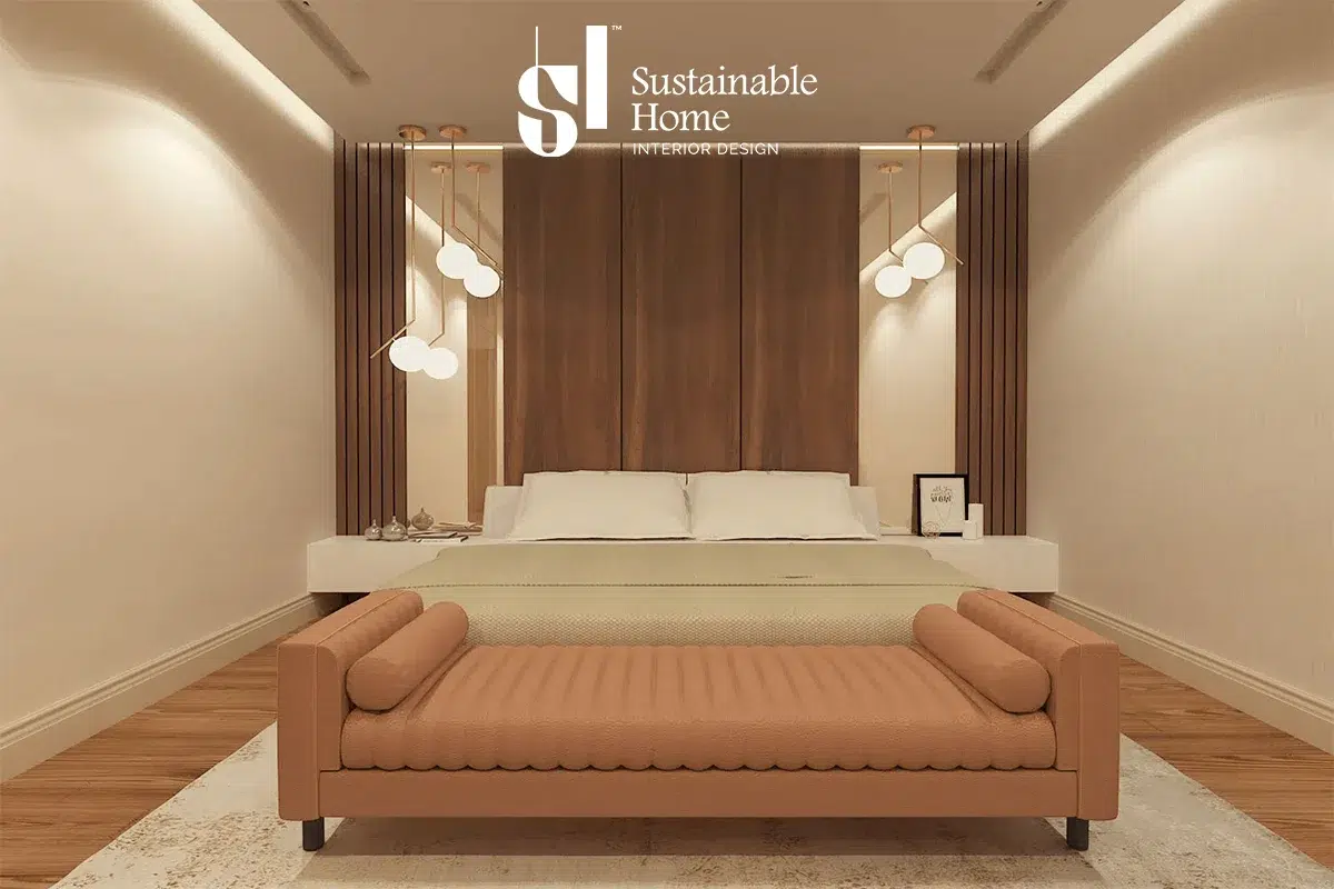 Modern luxury bedroom design 2026 in Hittin, Riyadh by sustainable home